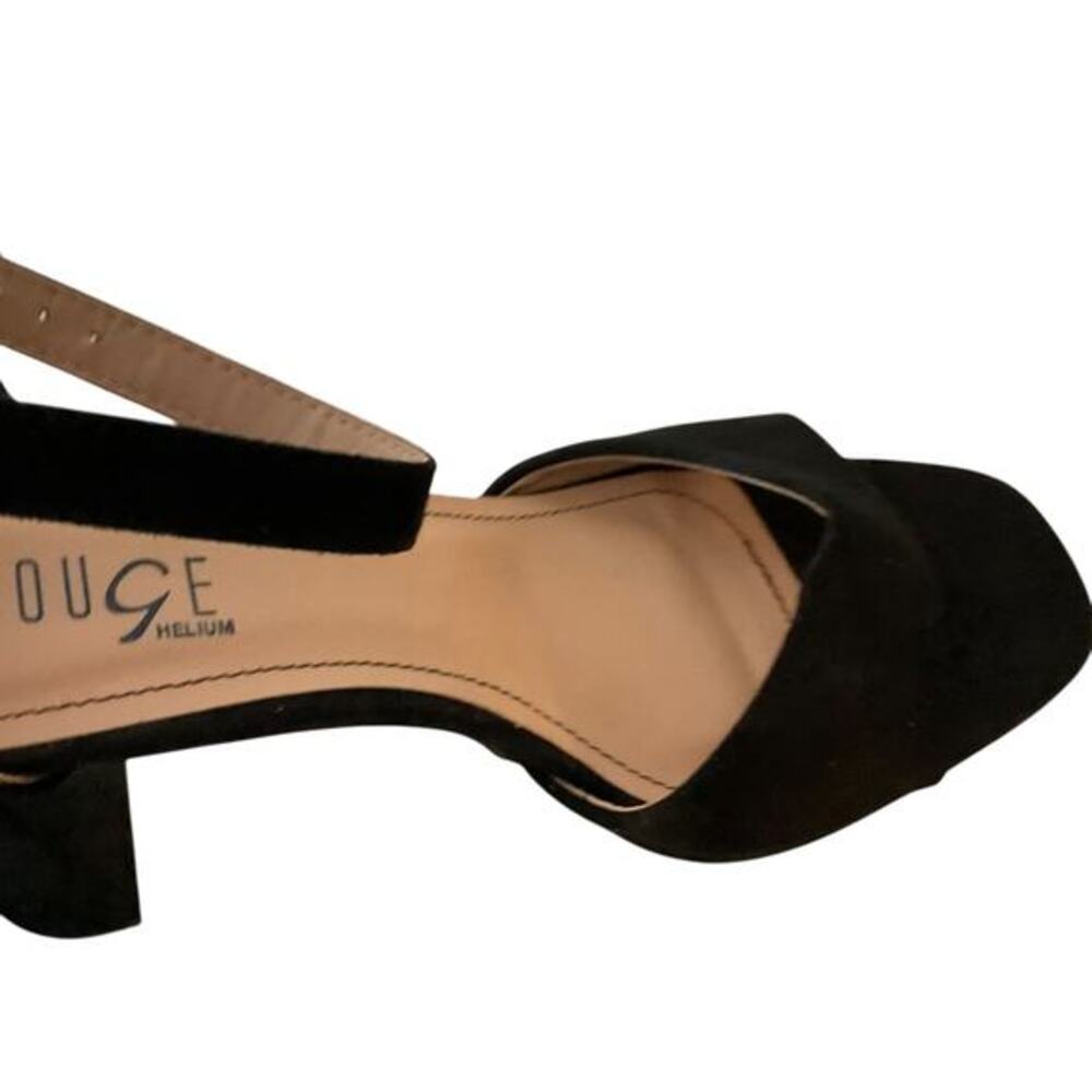 Rouge Helium Shoes Womens‎ Size 8.5 Black Ankle Strap Block Heel Dressy Sandals - Picture 9 of 10